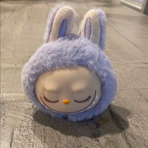 purple labubu head key chain